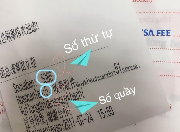 phiếu đợi nộp hồ sơ xin visa trung quốc